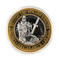 .999 Silver Excalibur Las Vegas, NV $10 Casino Limited Edition Gaming Token