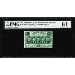 July 17, 1862 50 Cent First Issue Fractional Currency Note PMG Choice Uncirculated 64