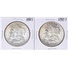 Image 1 : Lot of (2) 1887 $1 Morgan Silver Dollar Coins