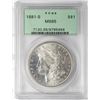 Image 1 : 1881-S $1 Morgan Silver Dollar Coin PCGS MS65 Old Green Holder