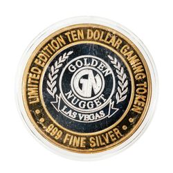 .999 Silver Golden Nugget Las Vegas, Nevada $10 Casino Limited Edition Gaming Token
