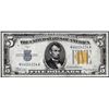 Image 1 : 1934A $5 North Africa WWII Emergency Issue Silver Certificate Note