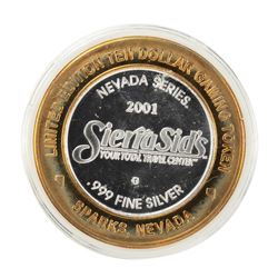 .999 Silver Sierra Sids Sparks, Nevada $10 Casino Limited Edition Gaming Token