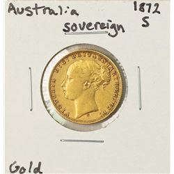 1872-S Australia Sovereign Victoria Gold Coin