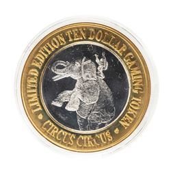 .999 Fine Silver Circus Circus Reno, Nevada $10 Limited Edition Gaming Token