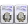 Image 1 : Lot of (2) 1971 Israel 10 Lirot Let My People Go Silver Coins NGC PF67