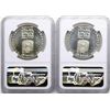 Image 2 : Lot of (2) 1971 Israel 10 Lirot Let My People Go Silver Coins NGC PF67