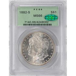 1882-S $1 Morgan Silver Dollar Coin PCGS MS66 OGH CAC