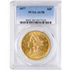 Image 1 : 1877 $20 Liberty Head Double Eagle Gold Coin PCGS AU58