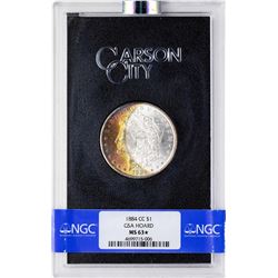 1884-CC $1 Morgan Silver Dollar Coin GSA NGC MS63* AMAZING TONING COLOR