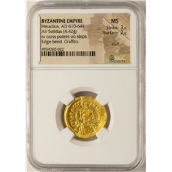 AD 602-610 Phocas Byzantine Empire Solidus Ancient Gold Coin NGC MS