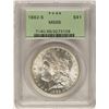 Image 1 : 1882-S $1 Morgan Silver Dollar Coin PCGS MS65 Old Green Holder