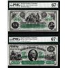 Image 1 : Low Serial Set 1872 $20 & $50 South Carolina Obsolete Notes PMG Superb Gem Unc. 67EPQ