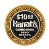 Image 2 : .999 Fine Silver Harrah's Casino Reno, Nevada $10 Limited Edition Gaming Token
