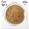 Image 1 : 1876-S $20 Type 2 Liberty Head Double Eagle Gold Coin