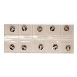 Lot of (10) Disney Mickey & Minnie Mouse Golfer 1/20 oz. .999 Fine Silver Coin Rounds