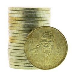 Roll of (20) Brilliant Uncirculated 1979 Mexico 100 Pesos Silver Coins
