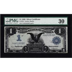 1899 $1 Black Eagle Silver Certificate Note Fr.233 PMG Very Fine 30