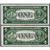 Image 2 : Lot of (2) 1935A $1 Hawaii WWII Emergency Issue Silver Certificate Notes