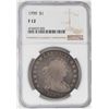 Image 1 : 1799 Flowing Hair Silver Dollar Coin NGC F12