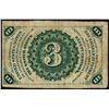 Image 2 : March 3, 1863 Third Issue Three Cent Fractional Currency Note