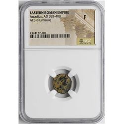 Arcadius 383-408 AD Ancient Eastern Roman Empire Coin NGC F