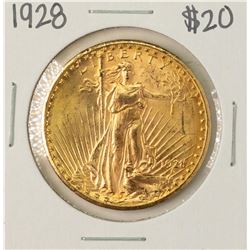 1928 $20 St. Gaudens Double Eagle Gold Coin