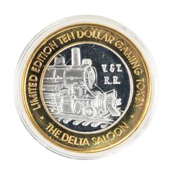.999 Silver The Delta Saloon Nevada $10 Casino Limited Edition Gaming Token