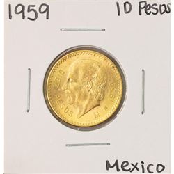 1959  Mexico 10 Pesos Gold Coin