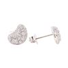Image 2 : 14KT White Gold 0.50 ctw Diamond Kidney Bean Shape Stud Earrings