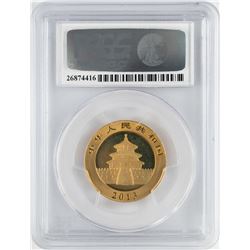 2013 China 1/2 oz Gold Panda 200 Yuan Coin PCGS MS70