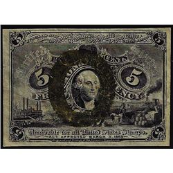 March 3, 1863 Second Issue Five Cent Fractional Currency Note