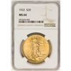 Image 1 : 1922 $20 St. Gaudens Double Eagle Gold Coin NGC MS64