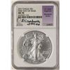 Image 1 : 2017 $1 American Silver Eagle Coin NGC MS70 First Day of Issue Signed by Engraver