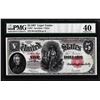 Image 1 : 1907 $5 Woodchopper Legal Tender Note Fr.91 PMG Extremely Fine 40