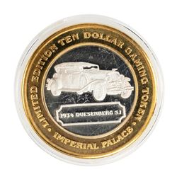 .999 Silver Imperial Palace Hotel & Casino Las Vegas $10 Limited Edition Gaming Token