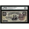Image 1 : 1886 $10 Tombstone Silver Certificate Note Fr.296 PMG Very Fine 25