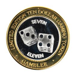 .999 Silver Gambler Reno, Nevada $10 Casino Limited Edition Gaming Token