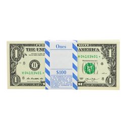 Pack of (100) Consecutive 2013 $1 Federal Reserve STAR Notes St. Louis
