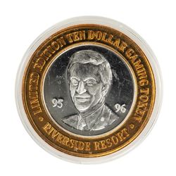 .999 Silver Riverside Resort Casino Laughlin, NV $10 Limited Edition Gaming Token