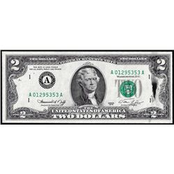 1976 $2 Federal Reserve Note Ink Smear ERROR