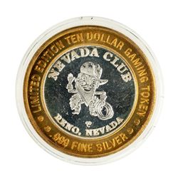 .999 Silver Nevada Club Reno, NV $10 Casino Limited Edition Gaming Token