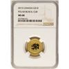 Image 1 : 2015 Canada $10 Polar Bear Gold Coin NGC MS68