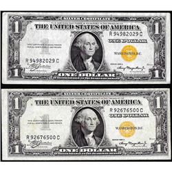 Lot of (2) 1935A $1 North Africa WWII Emergency Issue Silver Certificate Notes