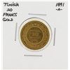 Image 1 : 1891-A Tunisia 20 Francs Gold Coin