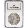 Image 1 : 1887 $1 Morgan Silver Dollar Coin NGC MS63 Nice Toning
