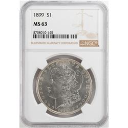 1899 $1 Morgan Silver Dollar Coin NGC MS63