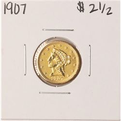 1907 $2 1/2 Liberty Head Quarter Eagle Gold Coin - Soldered