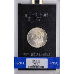 1880-CC $1 Morgan Silver Dollar Coin GSA Hoard NGC MS63