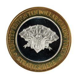 .999 Silver Stratosphere Las Vegas, NV $10 Casino Limited Edition Gaming Token